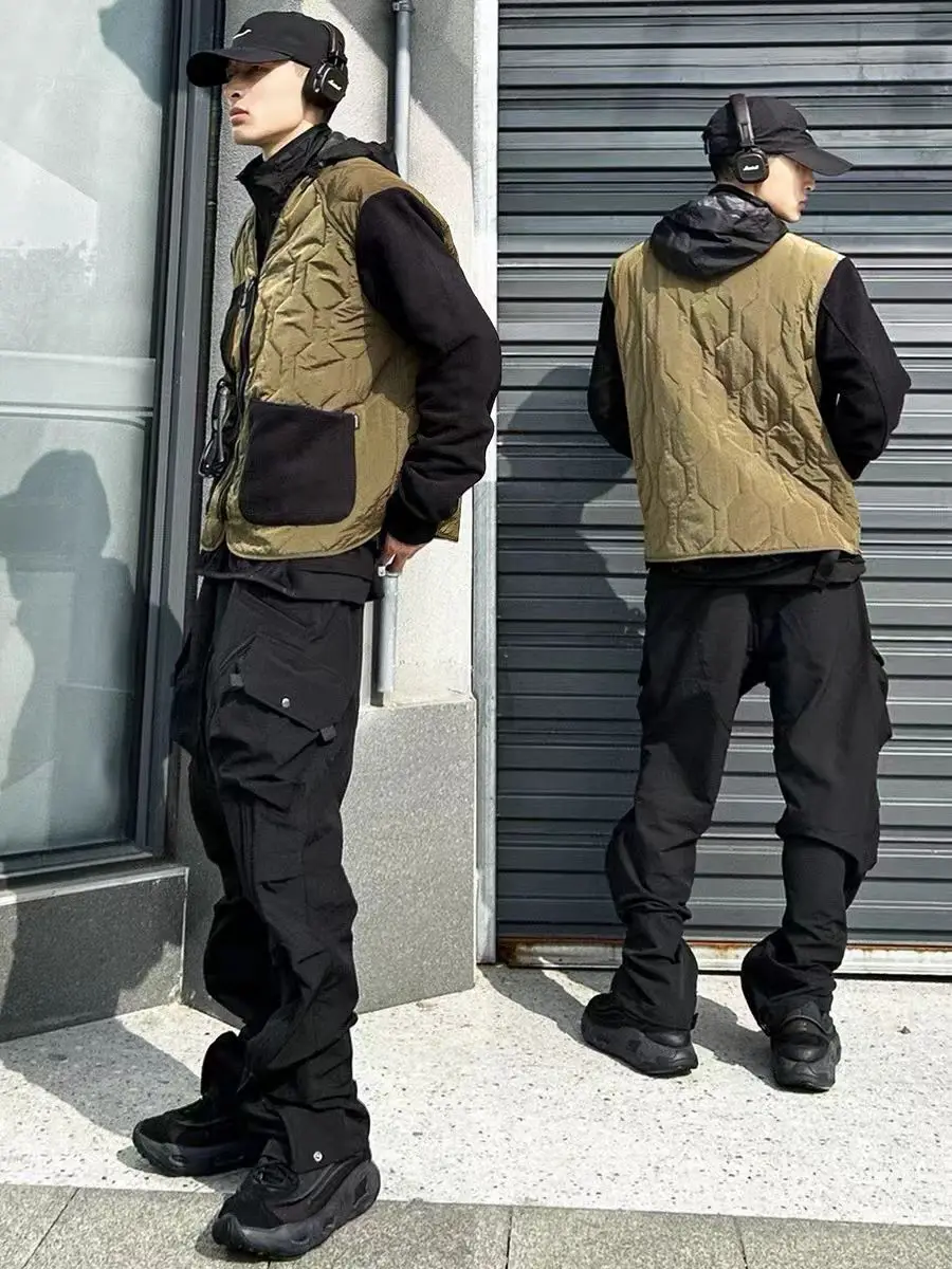 Whyworks 24aw Insulated inner jacket stitching materials 3 pockets ykk zipper techwear aesthetic gorpcore 3