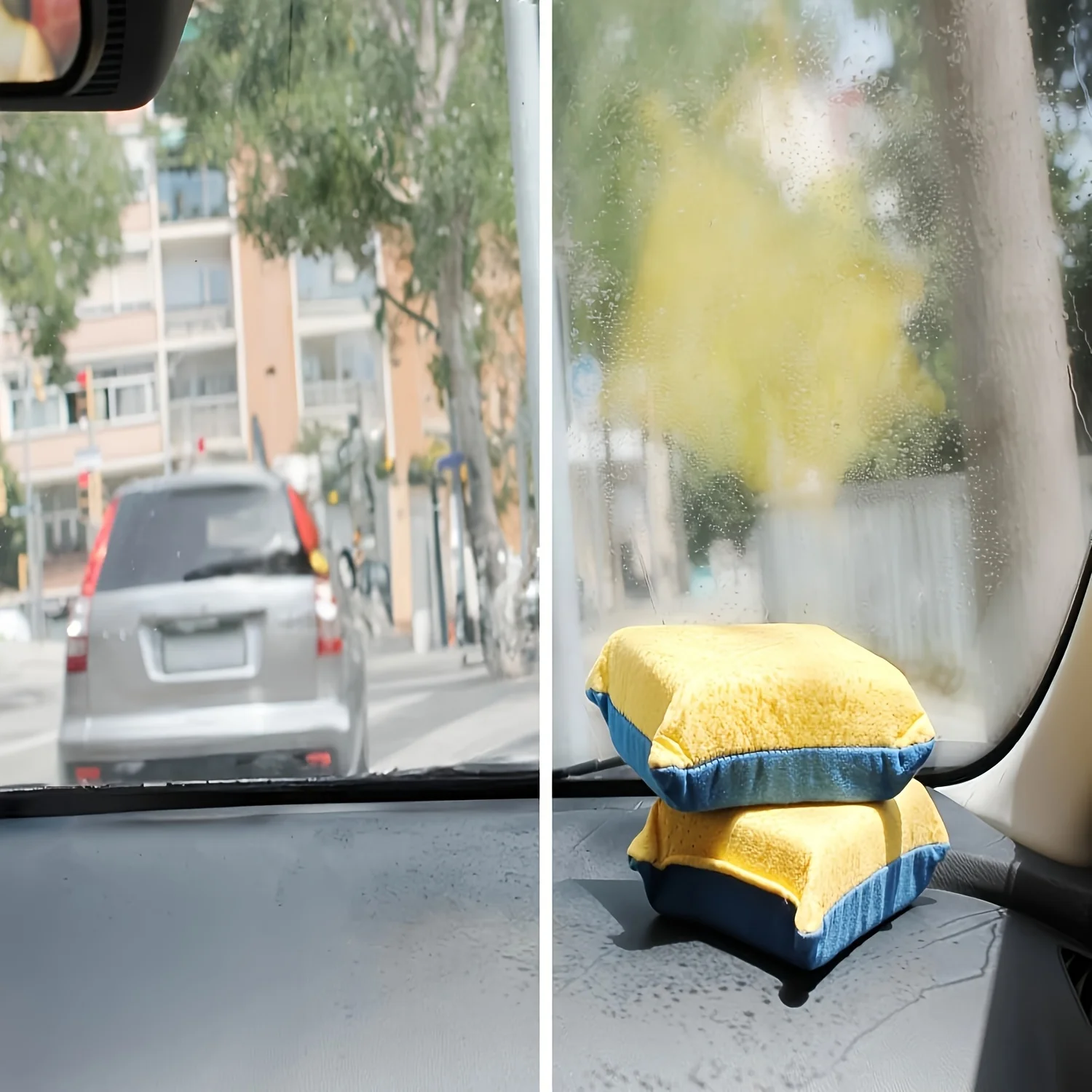 2/4/6 Piece of Extra-Large Window Defogging Sponge, Highly Absorbent, That Won'T Scratch Surfaces, Ideal for Glass, And Windows.