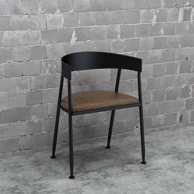 Solid Wood Commercial Round Table Retro Dining Room Table and Chair Combination