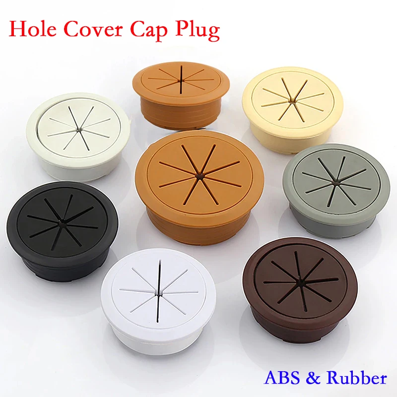 

1/3/5/10pcs 50mm / 53mm / 60mm / 80mm PC Computer Desk ABS&Rubber Grommet Table Cable Tidy Wire Hole Cover Cap Plug Multi-colour