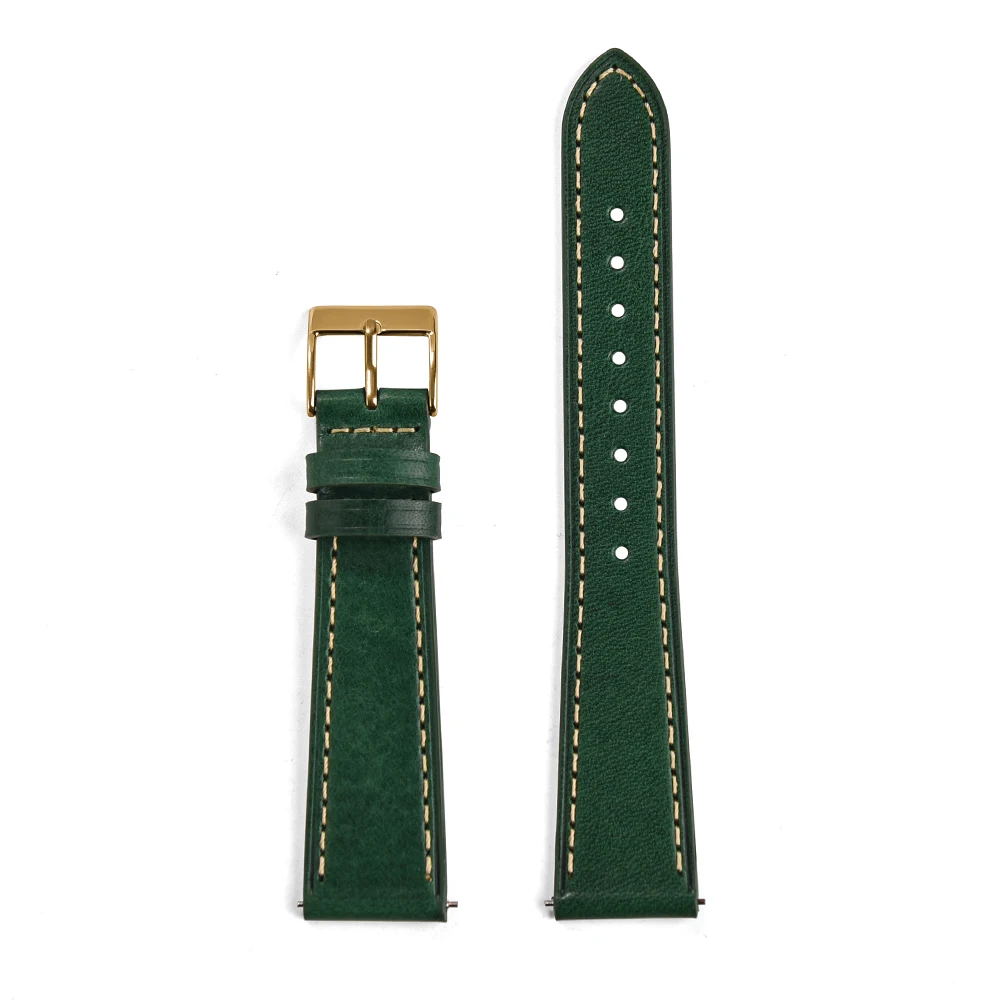 Handmade Vintage Leather Watch Strap with Quick Release