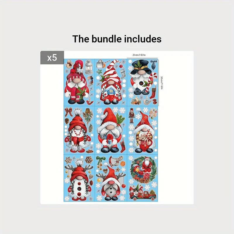 103PCS Xmas Window Clings for Glass Christmas Decals Xmas Santa Stickers window stickers christmas stickers