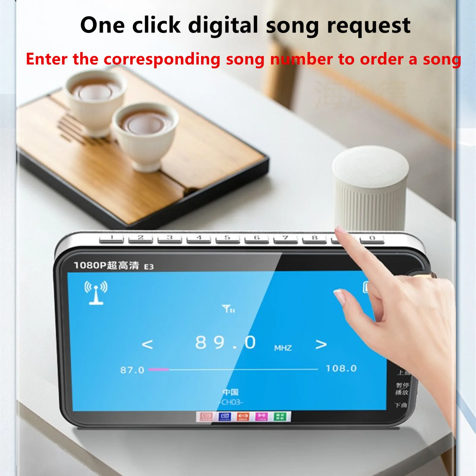 Portable Video Machine MP4 Player FM Radio Speaker TF Card USB Playback E-book Sound MP3 Audio 7 inch HD 1080P Theater Music USB