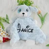 Personalized Comforter Baby Security Blanket Teether Plush Stuffed Toy Custom Animal Blanket Bunny Elephant Soothe Appease Baby 3