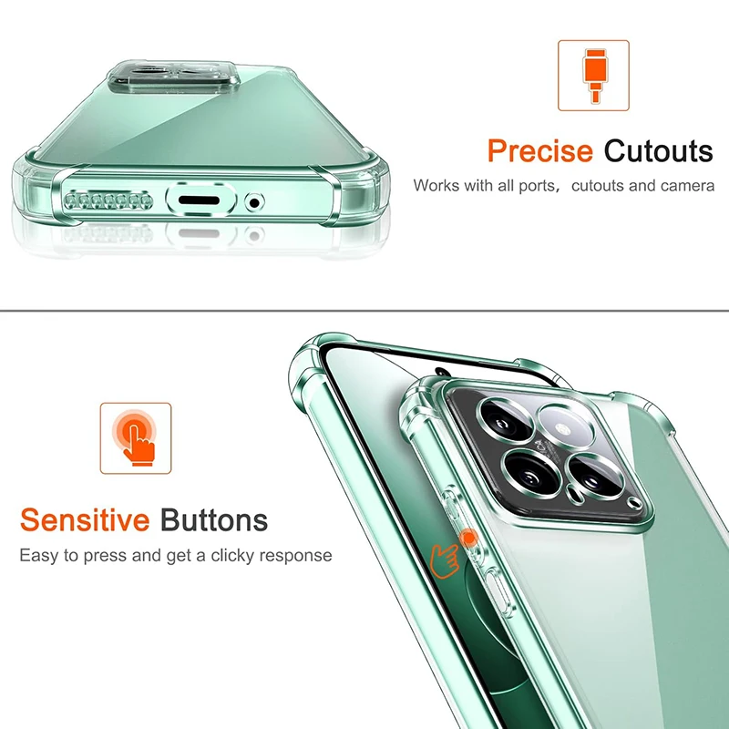 Luxury Clear Soft Transparent Ultra Thin Phone Cover Case