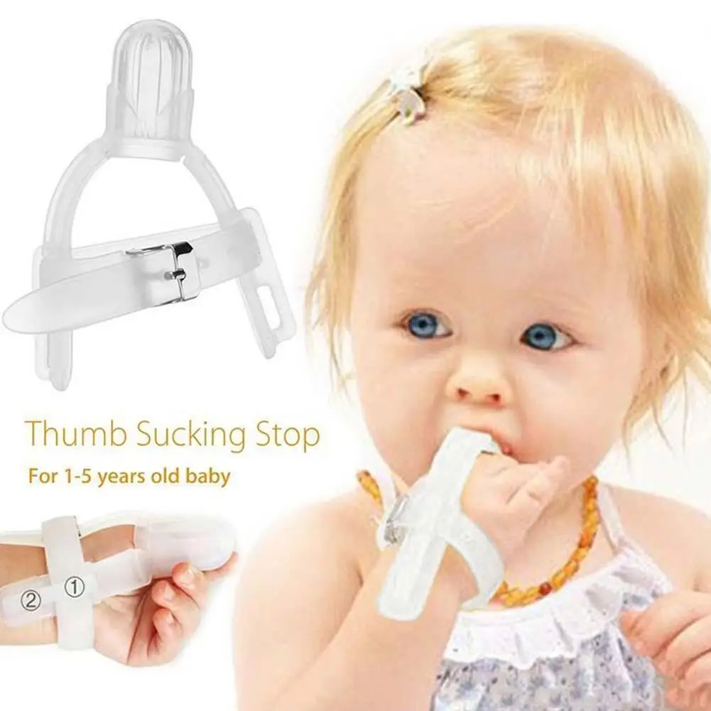 Baby Finger Guard Nontoxic Silicone Kids Finger Food Grade Sucking Adjustable Band Hand Wrist Stop Thumb Orthosis