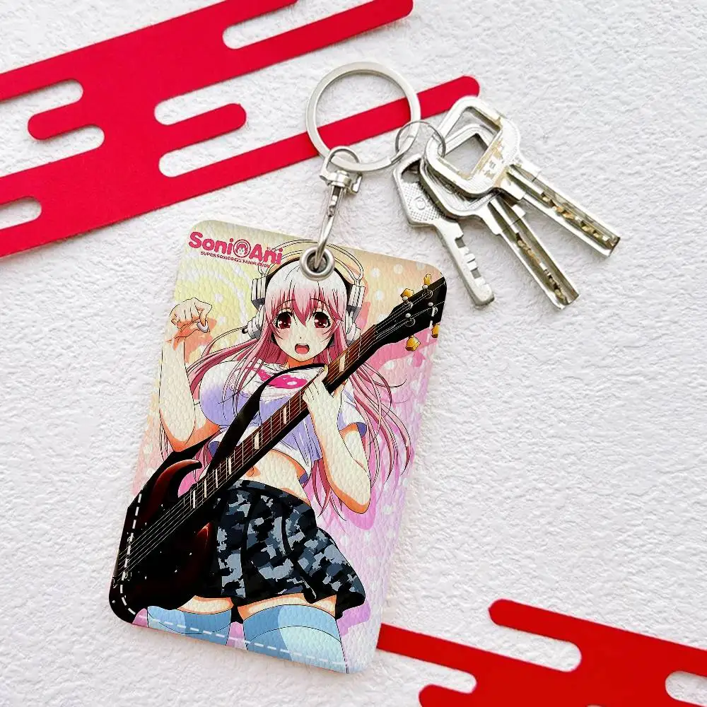 Super Sonico Anime Personalized Card Holder and Keychain