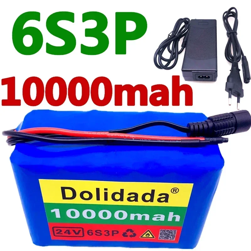 

100% New 24V 10Ah 6S3P 18650 Battery Lithium Battery 25.2v 10000mAh Electric Bicycle Moped /Electric/Li ion Battery Pack+Charger