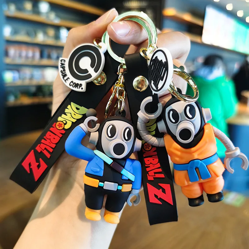 

Dragon Ball Cute Doll Pendant Anime Figures Son Goku Masked look Backpack Keychain Couple Bag Keyring Pendant Birthday Gifts