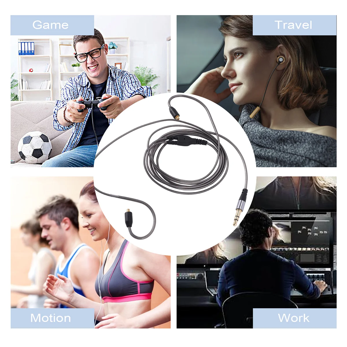 Кабель для наушников Ie800, медный, 14 ядер, для SE215/315/535/UE900