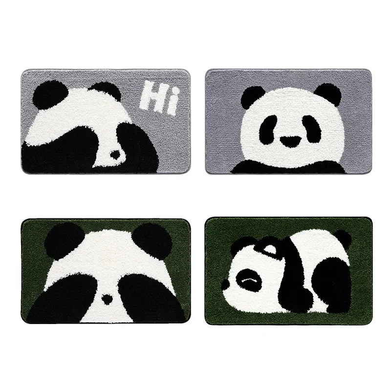 

Inyahome Нескользящие коврики для ванной комнаты, милая панда, ворсистый коврик из микрофибры для ванной комнаты, Пушистый Коврик, Пушистый Ковер, декоративный ковер