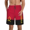 2023 Summer Polyester Angola Country Flag 3D Printed Men's Board Shorts Beach Pocket Running Summer Pants 2