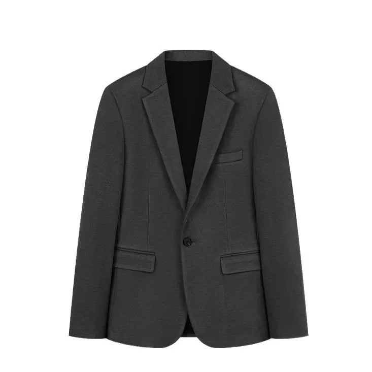 Autumn Winter Casual Suit Jacket Men's Business Slimming Smooths Silhouette Trendy Woolen Western-Style Clothes