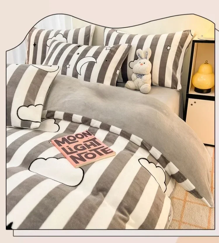 150x200cm Printed Plush Duvet Cover Winter Warm Constant Temperature AB Style Bed Sack Home Furnishing Children Bedding Article Sc1495cd8ef5749d594a83c2be6587796u