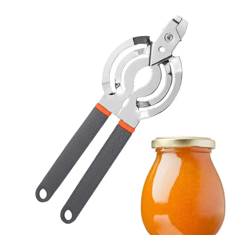 

Manual Can Opener Stainless Steel Can Opener With Smooth Appearance Tin Opener With Ergonomic Design Long-Lasting Jar Bottle