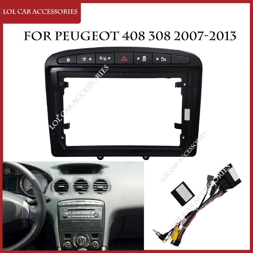 

LCA For PEUGEOT 408 308 2007-2013 9 INCH Car Radio Stereo Android MP5 Player Casing Frame 2 Din Head Unit Fascia Dash Cover