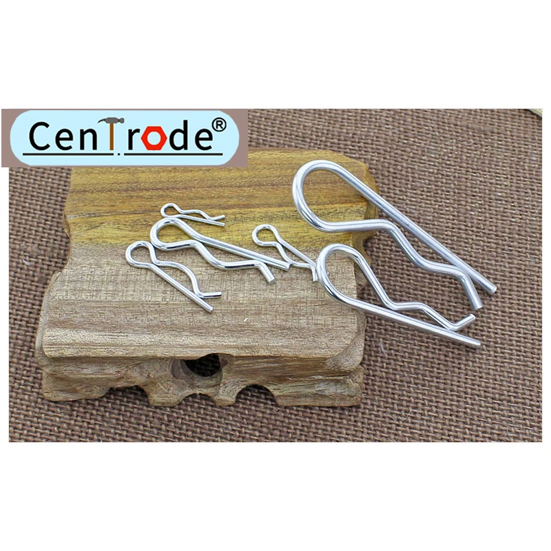 White zinc B-type cotter pin wave pin R-shaped clamp hairpin m1.2-m3.5 20PCS
