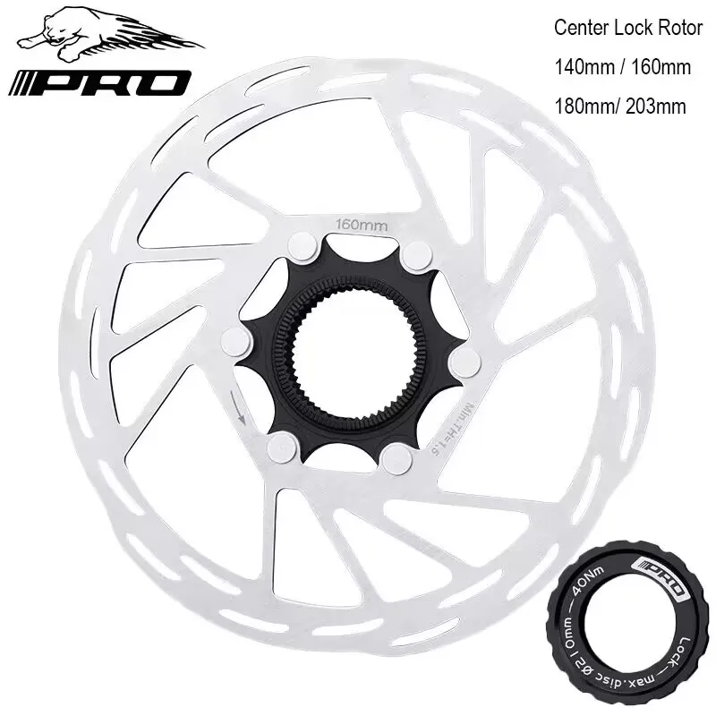 IIIPRO Bicycle Center Lock Disc Brake Rotor 140mm 160mm 180mm 203mm MTB