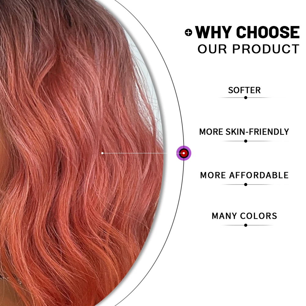 Short Pink Wave Ombre Daily Hair Synthetic Wigs For White Women With Bangs  Cosplay Heat Resistant Natural Female Fiber Wavy Wig - Synthetic Wigs(for  White) - AliExpress