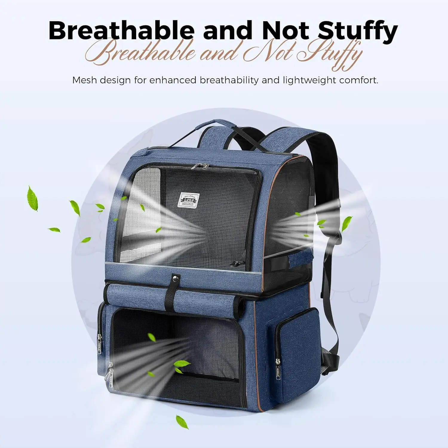 Double-Compartment Cat Backpack Carrier 4