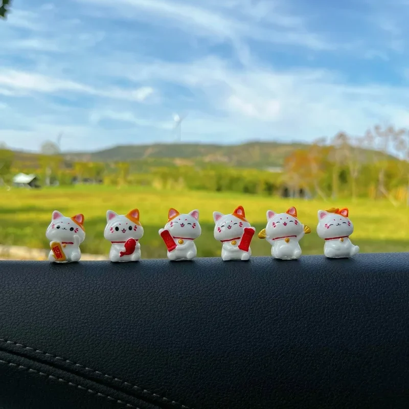 자동차 부 고양이 귀여운 장식 센터 콘솔 자동차 인테리어 장식, 새로운 장식, 자동차 걸이 액세서리, 6 개, 8 개