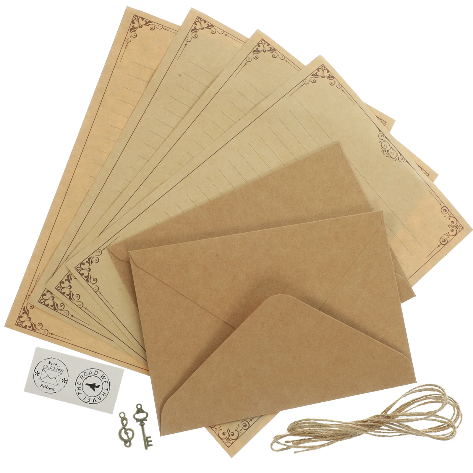 2 Sets Mini Notebook Invitation Envelope Stationery Paper Letter Kit Papers Student for Writing