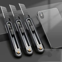 Deli Universal Art Knife Zinc Alloy Shell Multifunctional Portable Box Cutter Replaceable Metal Blade Home Office School Supplie 1