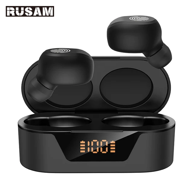 RUSAM BL31 Bluetooth Headset TWS Wireless Headphones Smart Touch Control Game Earbuds Active Noise Cancellation Sport Earphones 1