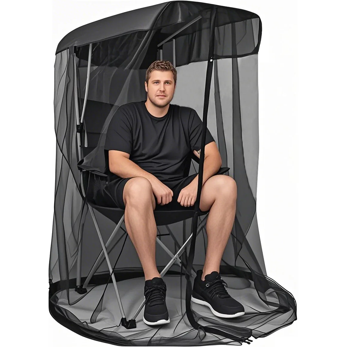 Moustiquaire pour chaise balançoire de pêche - protection anti-moustiques jardin et extérieur