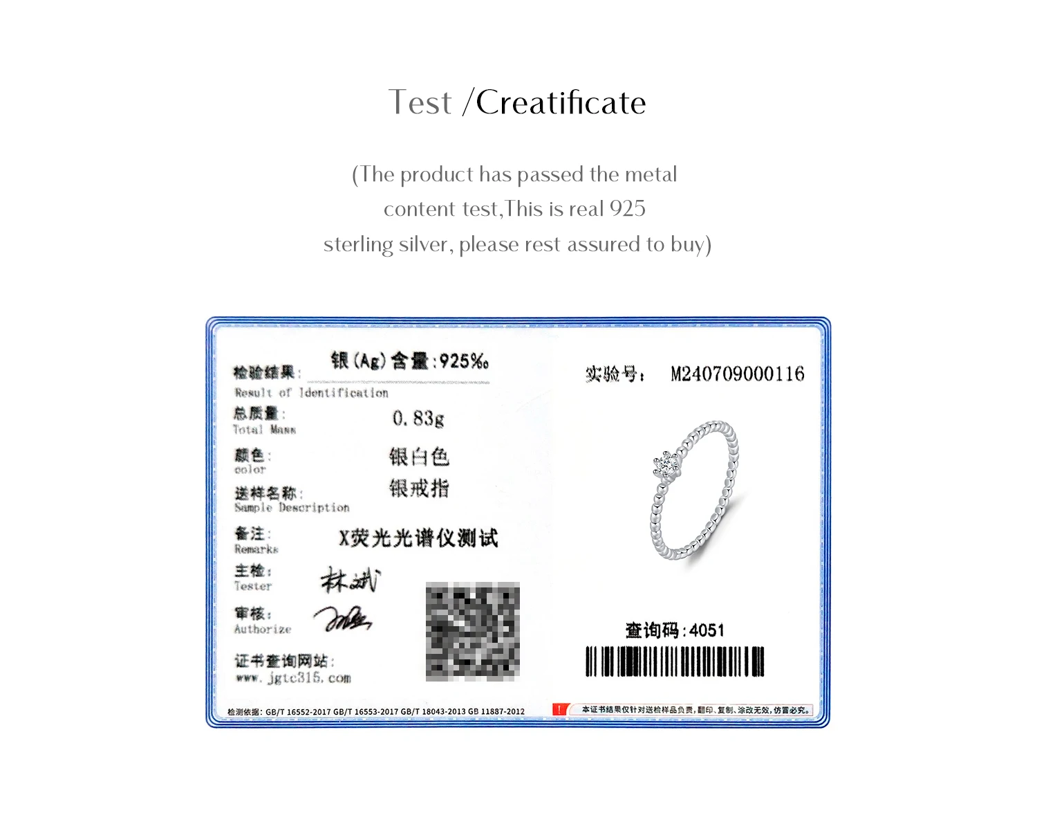 MODIAN D Color Round Moissanite Lab Diamond Rings 925 Sterling Silver Simple Classic Beads Stackable Ring For Women Jewelry