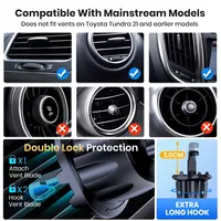 TOPK Car Phone Holder Air Vent Car Phone Holder Mount 360° Rotation Adjustable Clip Compatibility Fit for All 4"-7" Smartphon - Image 6