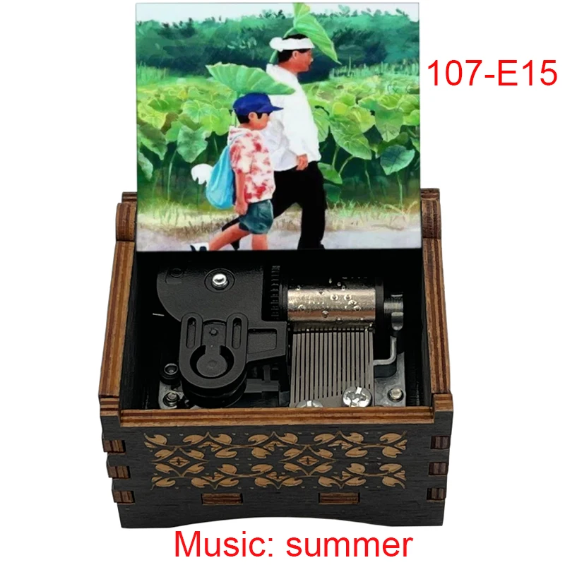 Summer Music from Movie Kikujiro Theme Wooden mechanical Music Box Boys Girls Friends Gifts Christmas Birthday Gift
