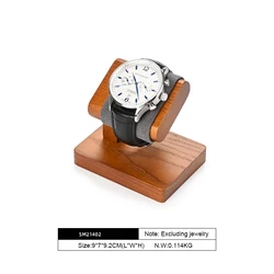 Elegant Wooden Watch and Jewelry Display Stand (Single Gray B)