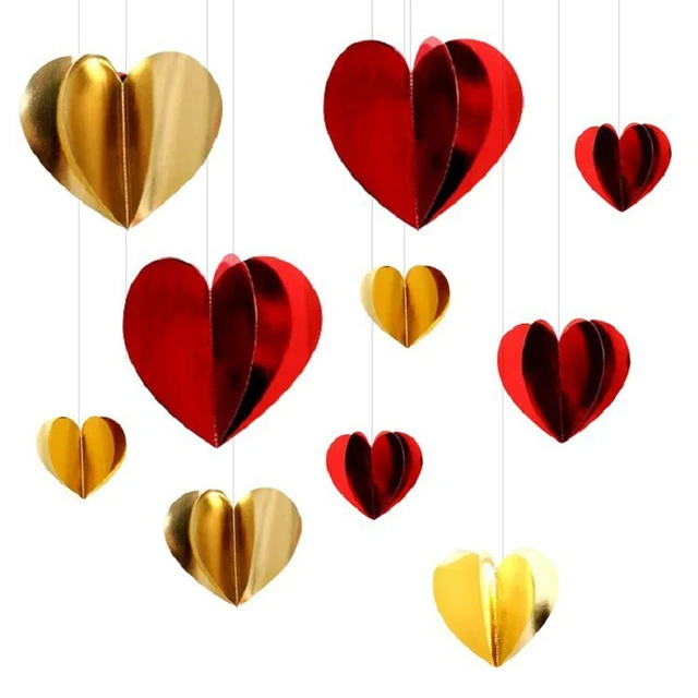 Valentines Day Heart Decorations  Valentine Decoration Crafts - 10pcs Wood  Heart - Aliexpress