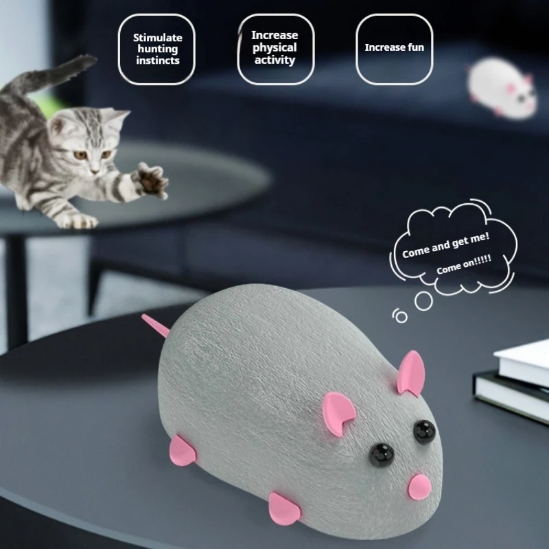 Remote Control Mouse Simulation Electronic Pet Toy Plush Material Rechargeable Exquisite Safe Durable Touch Comfortable 3