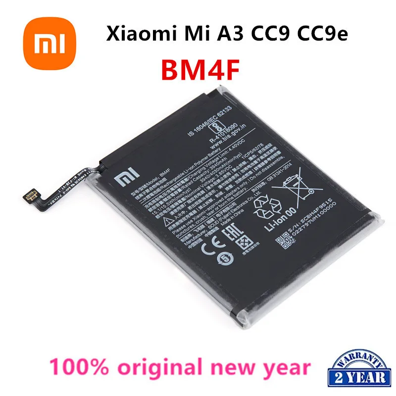 

Оригинальный аккумулятор Xiao mi 100% BM4F 4030 мАч для Xiaomi Mi A3 CC9 CC9e Mi 9 Lite, высококачественные сменные батареи для телефона