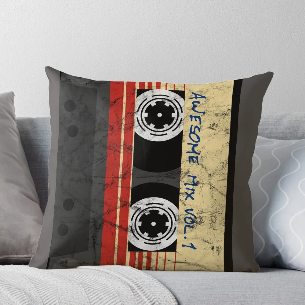 

Vintage Awesome Mixtape Vol. 1 Throw Pillow Marble Cushion Cover autumn decoration Sitting Cushion