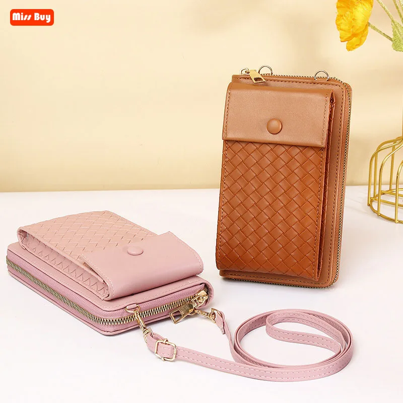 Leather Crossbody Bag for iPhone 12 / 13 / 14 / 15 Pro Max Shoulder Phone  Wallet / Handmade Bag / Travel Zip Wallet / Shoulder Strap Purse 