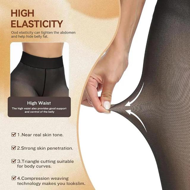 85270-8b53f6.jpg Collants thermiques doublés en polaire pour femmes, une couture, collants chauds et transparents, faux collants thermiques translucides épais, Leggings pour temps froid