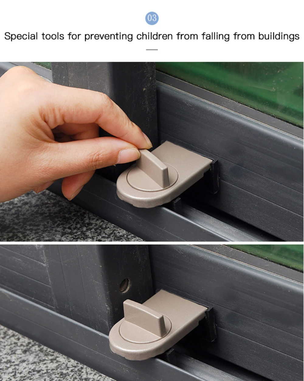 Description Picture 5 of itemAluminum Alloy Sliding Door And Window Safety Lock Adjustable Security Door Locks Anti-theft Protection Lock Home Safety Latches