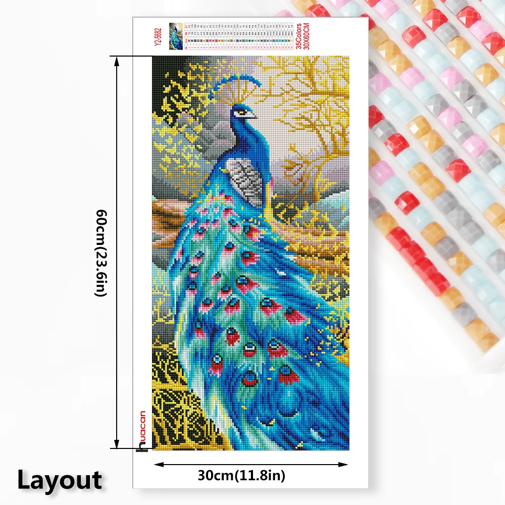 5D Diamond Painting Cross Stitch Peacock Diamond Mosaic Embroidery Animals Picture Of Rhinestones Decorative Paintings