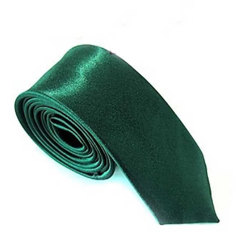 Modische Krawatte in kräftigen Farben, 5 cm breit, für Herren und Damen, schmal, schmal geschnitten, für Hochzeit, Business, Elite, Schwarz/Rot – Detail 6