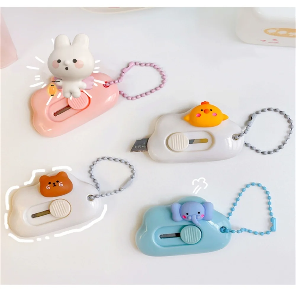 Cute Mini Utility Knife Retractable Letter Opener Portable Carton Opener Paper Cutting Tool School Office utility knife paper cutter box cutter cutting knife paper cutting knife box opener