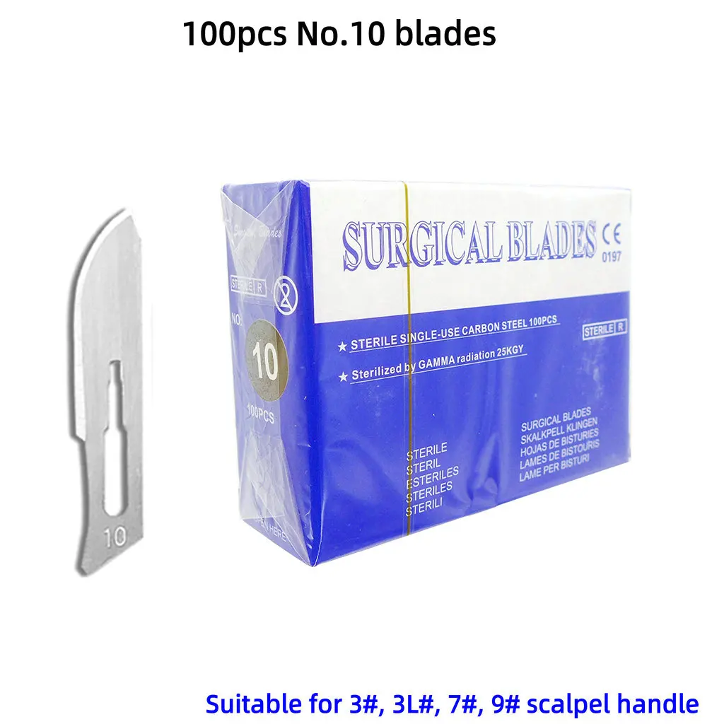 100 Stück chirurgische Klinge aus Edelstahl10 # /11 # /12 # 15 # 18 # 22 # 23 # für Beauty Phone Maintenance DIY Hobby, Kunst, Handwerk, Modellschneiden – Detail 12
