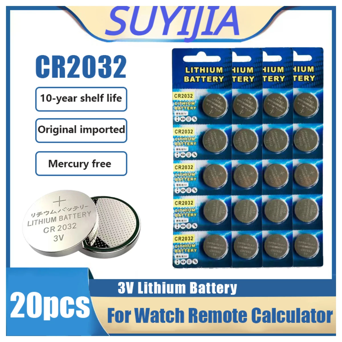 Originele Cr2032 Dl2032 Ecr2032 Br2032 2032 Cr 2032 3V Lithium Knoop ...
