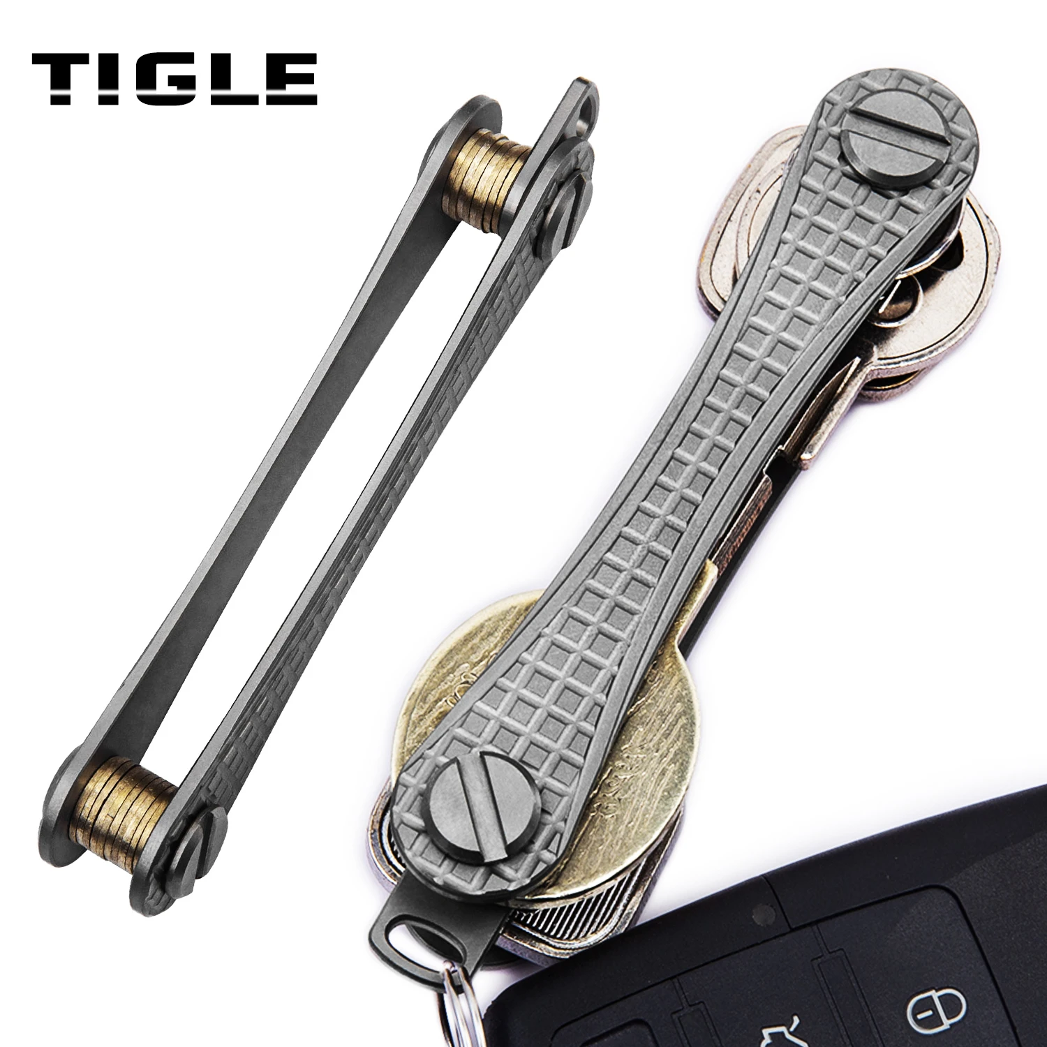 TIGLE Titanium Alloy Key Storage Device Minimalist Pocket-Sized