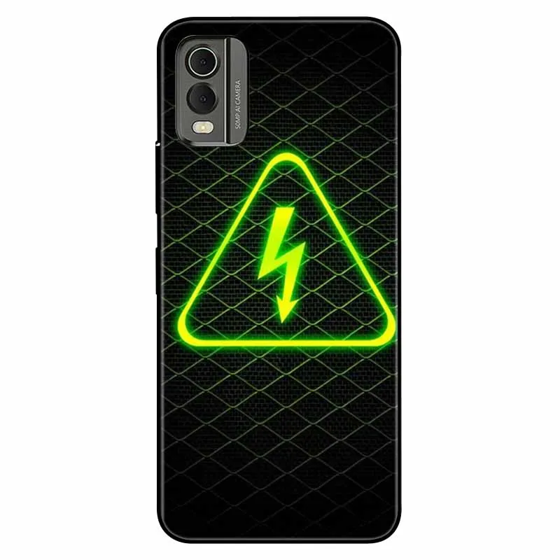 Soft Black Bumpers Cool Fashion TPU Coque with Cat Lion Design