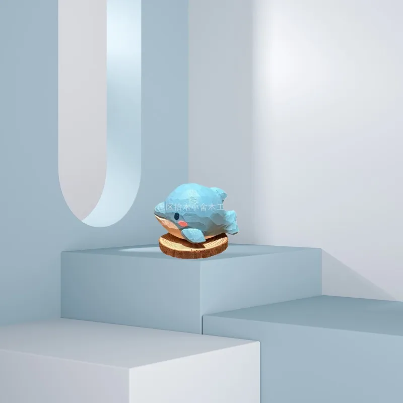 Dolphin Wood Carving Pendant Accessories Handmade Cute Whale Cartoon, Hot Selling Gift Wooden Product Creativity Interesting