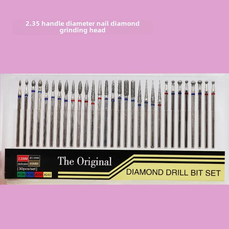 Nail Drill Bit 30pcs Manicure Diamond Grinding Head Burs