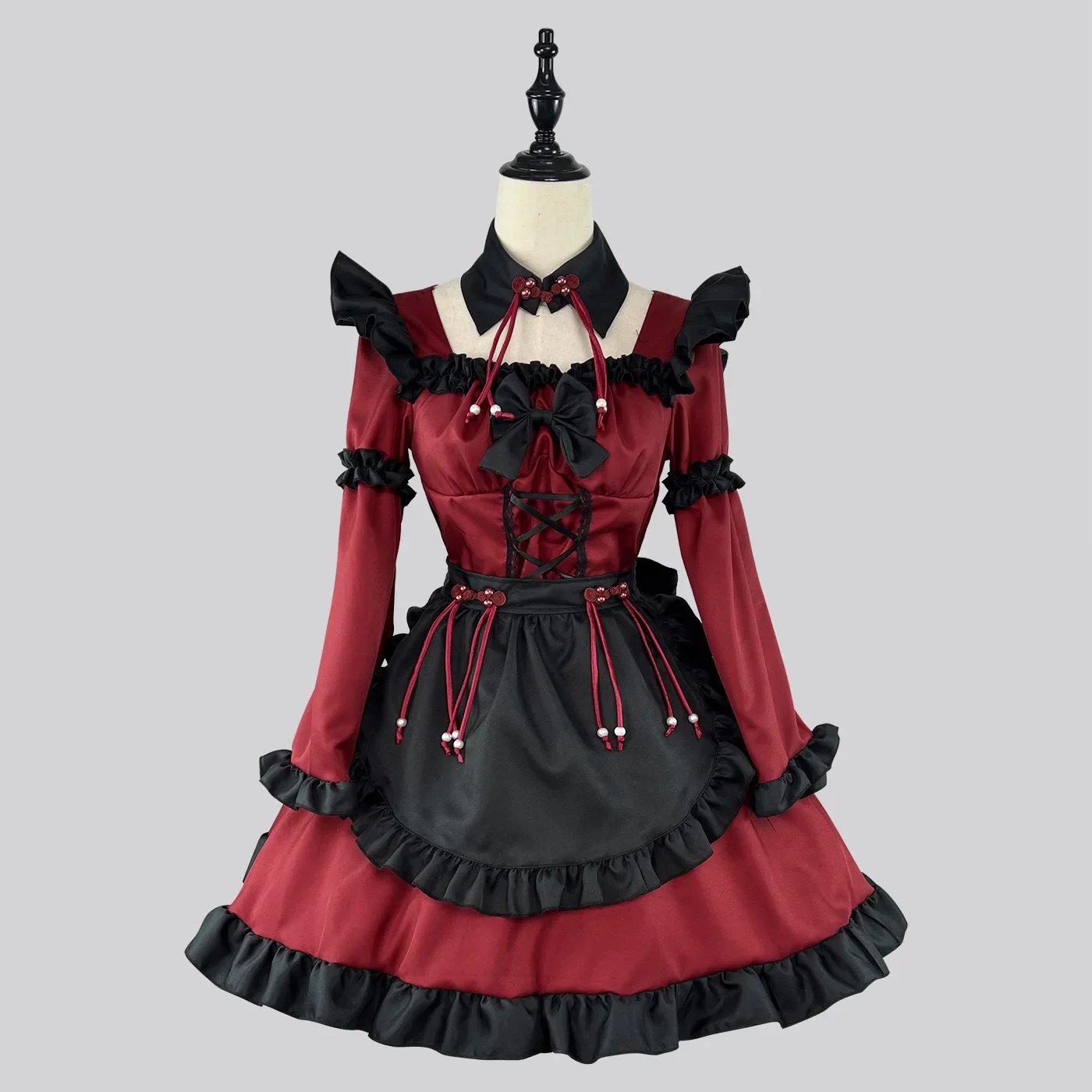 

Little Devil Lolita maid costume, anime, gothic role-playing costume, red girl maid costume, trendy girl maid party costume